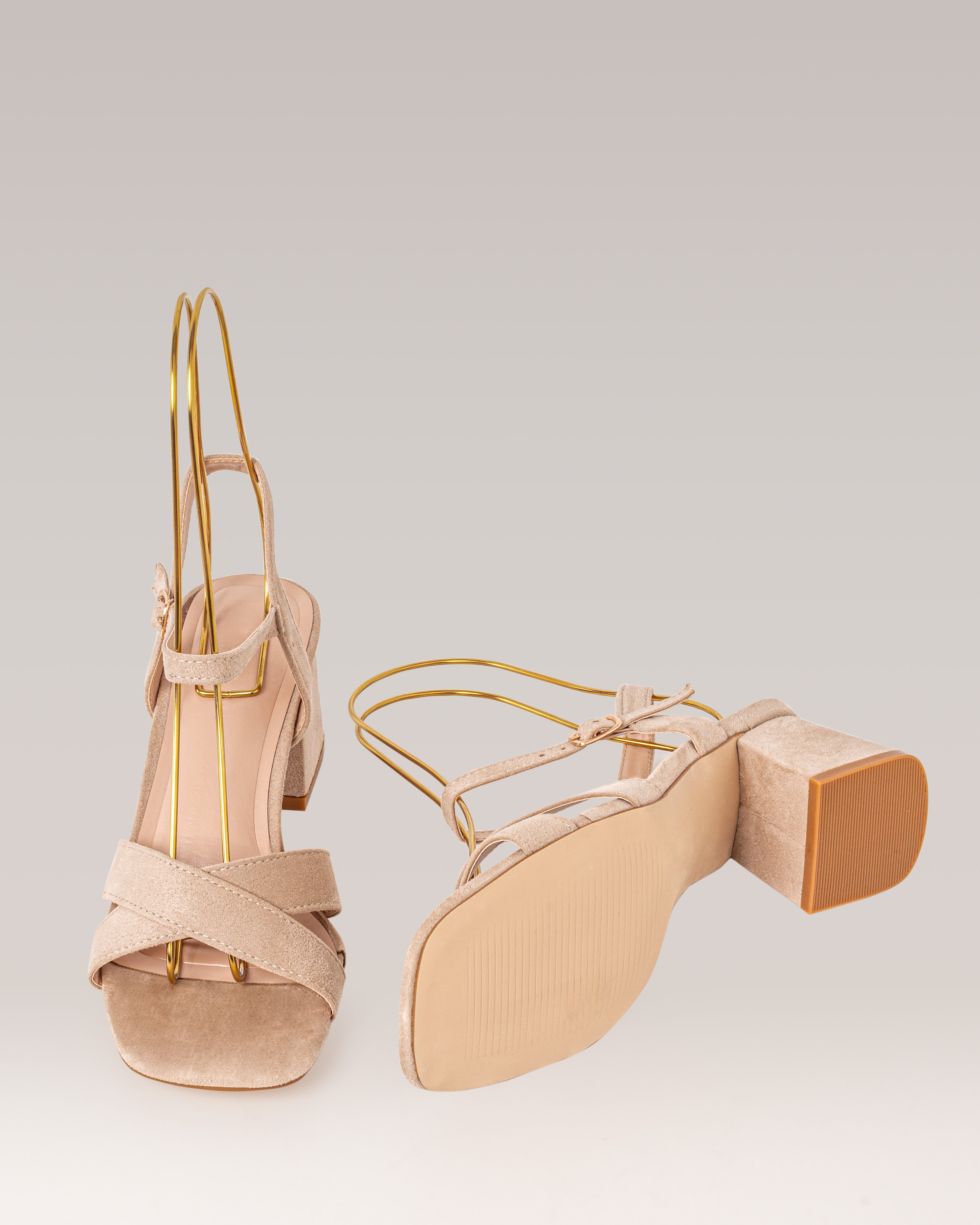 Sandalia de Tacón - AVEN - Beige