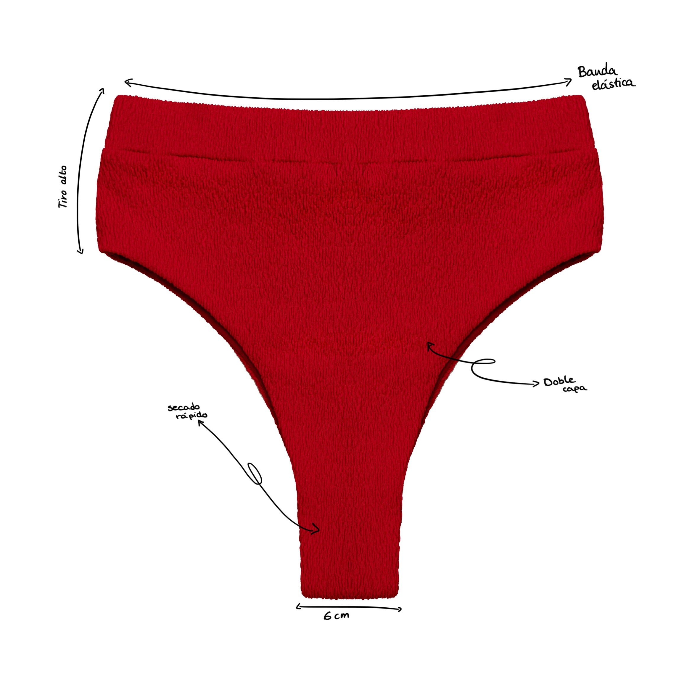 BRAGUITA Bikini - Mykonos - Rojo