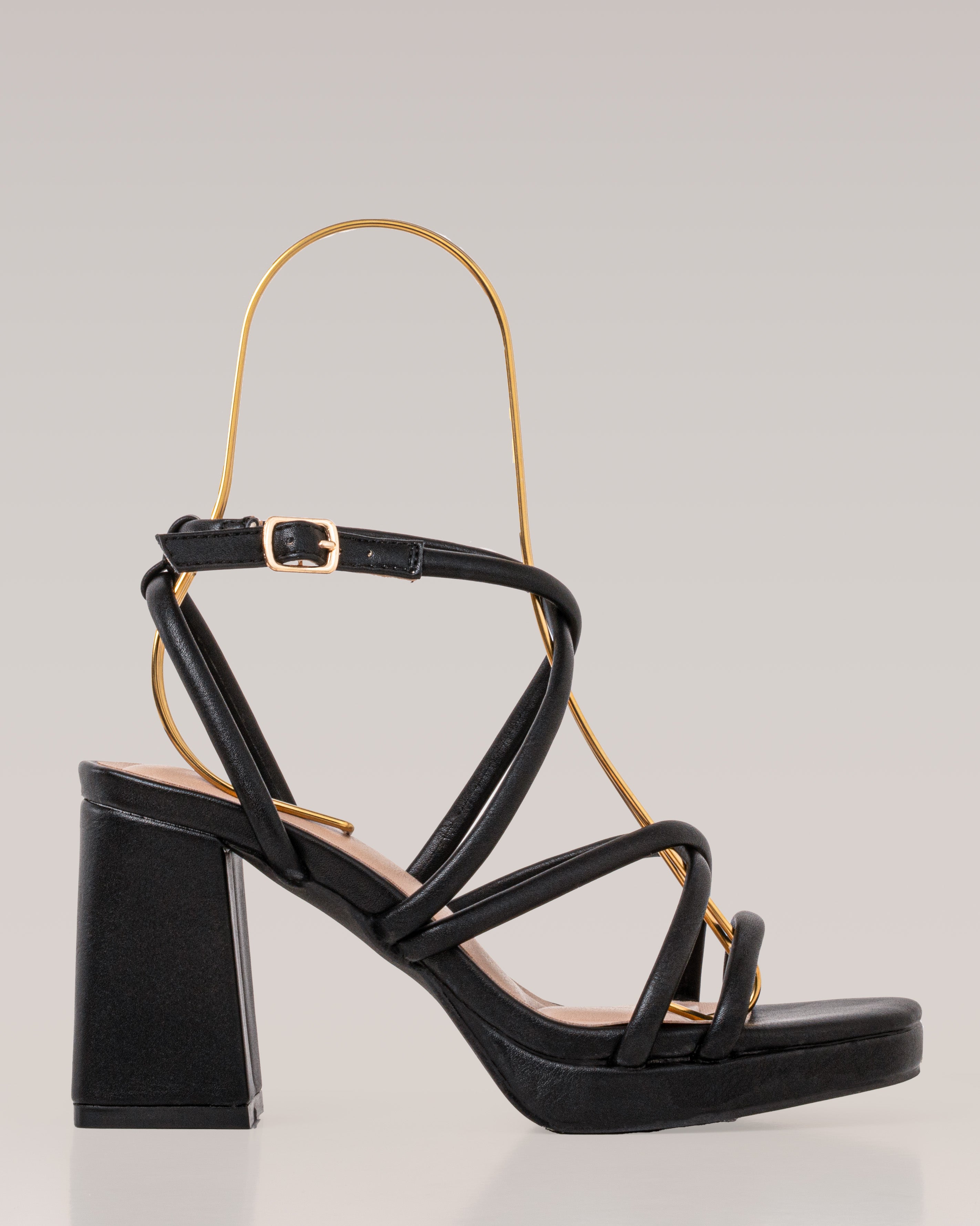 Sandalia de Tacón - SORA - Negro