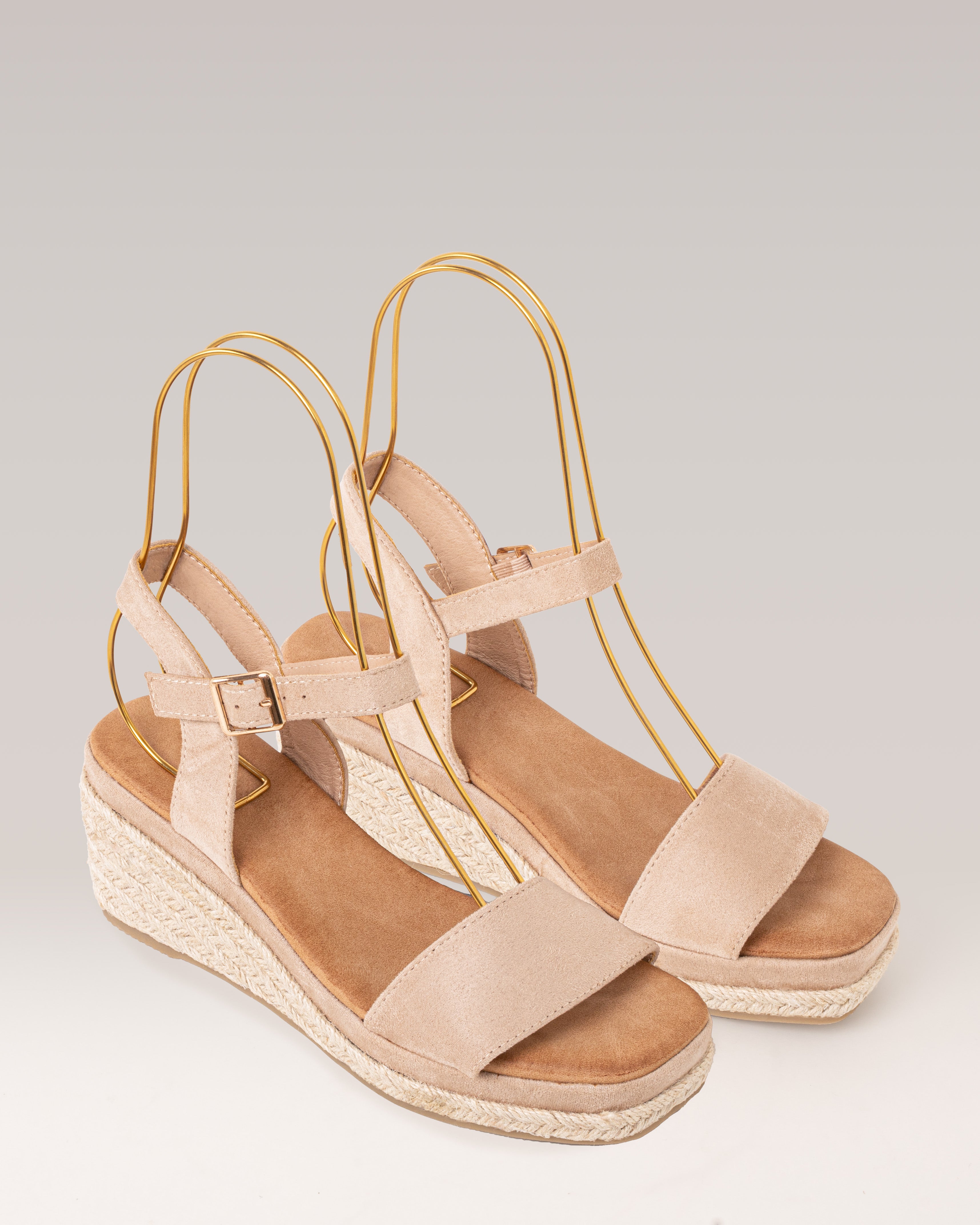 Sandalia de esparto - ELVA - Beige