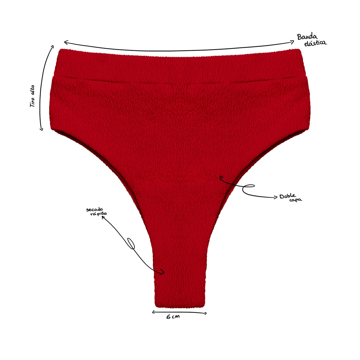 BRAGUITA Bikini - Mykonos - Rojo