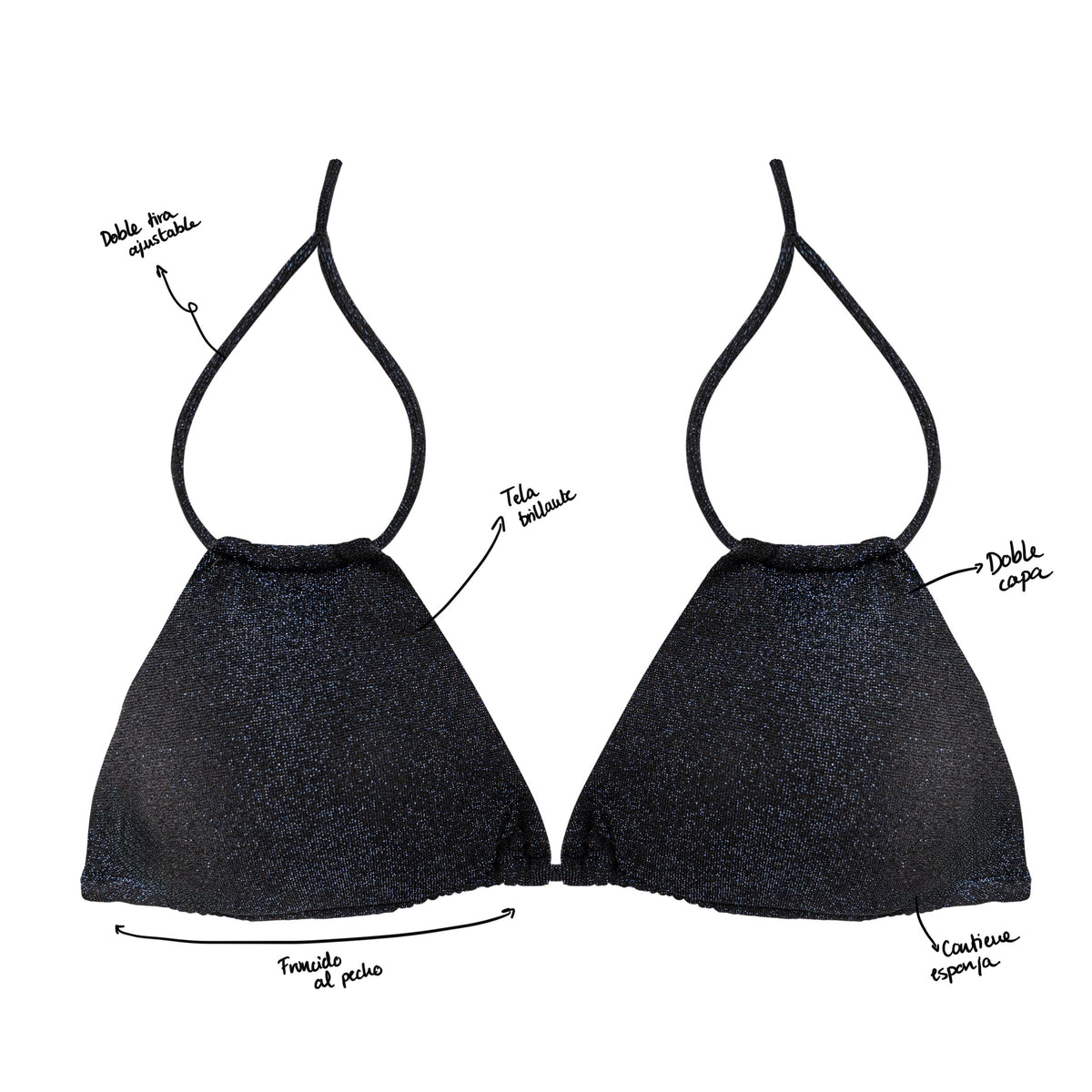 TOP Bikini - Ibiza - Black Diamond