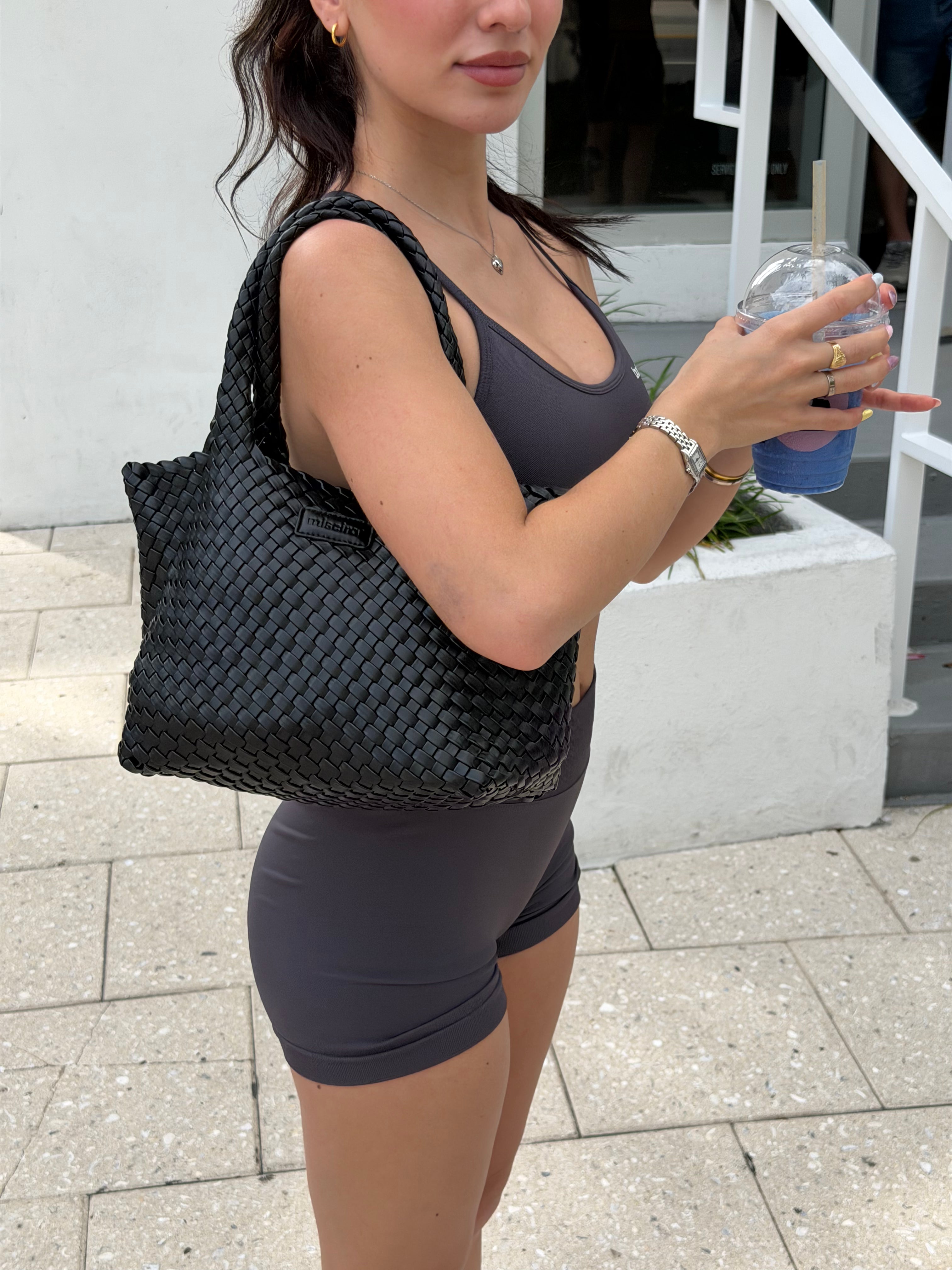Bolso - BRAIDED TALL- Negro