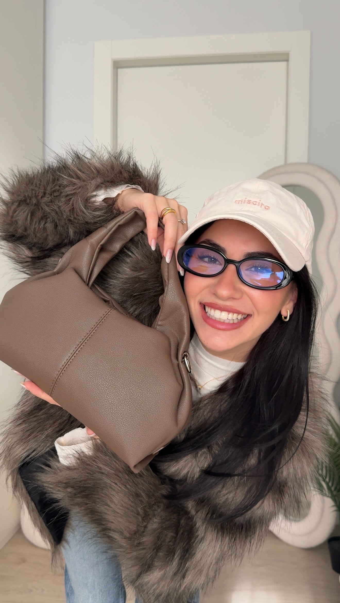 Bolso - MINI CREPÉ - Marrón
